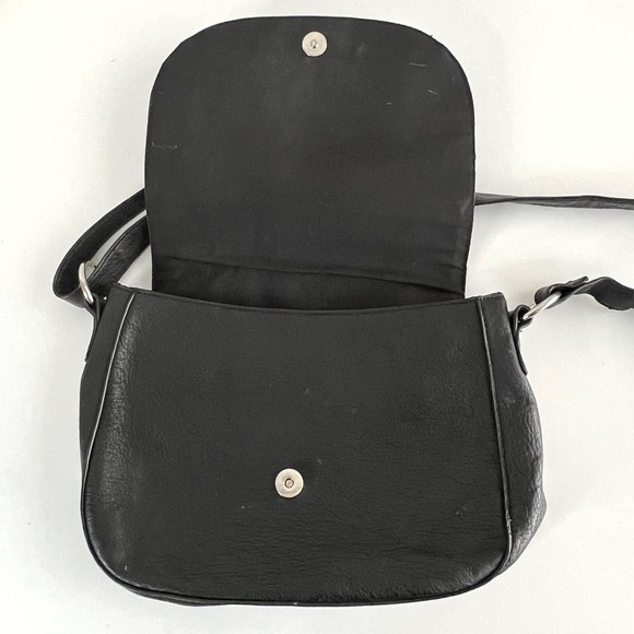 A+ Ellen Crossbody Bag Black Vegan Leather Adjustable - Picture 4 of 9
